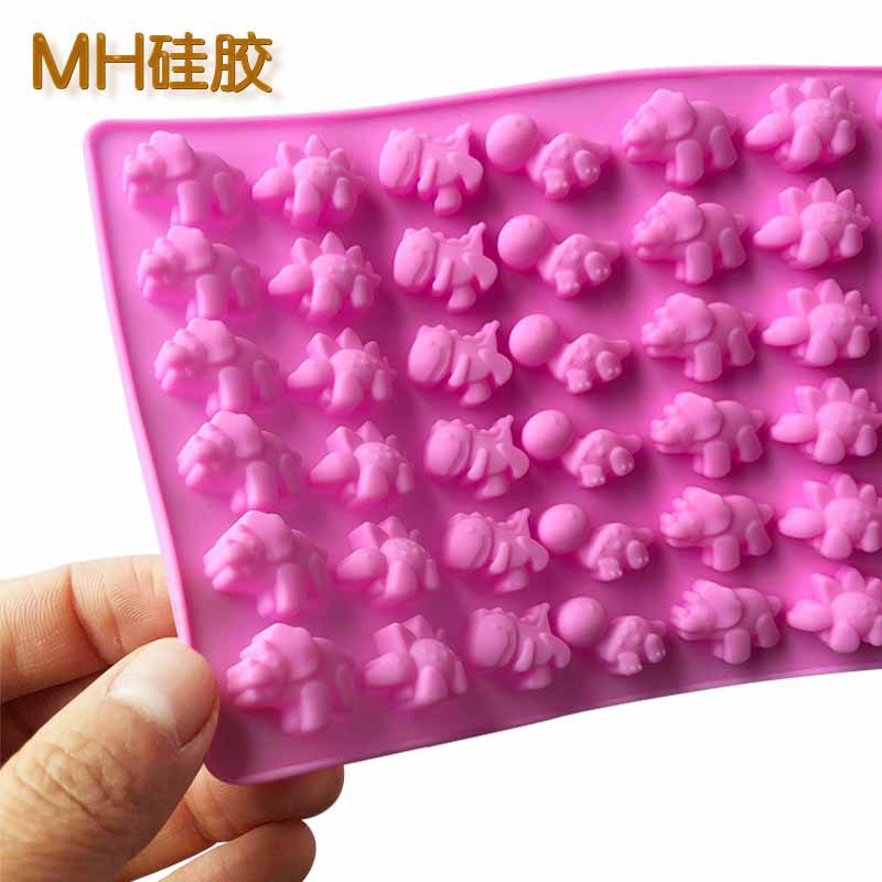 Minghao 48 Small Dinosaur Silicone Qiao Mold High Temperature Resistance Qq Sugar Mold Fire Paint Wax Vertical Mold Application Scenario