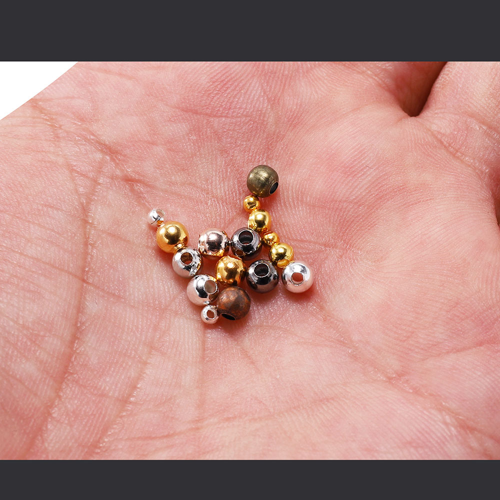 Beading materials: positioning beads, perforated iron beads, round beads, diy jewelry, accessories, tube position beads, fixed beads, loose beads Specification drawing