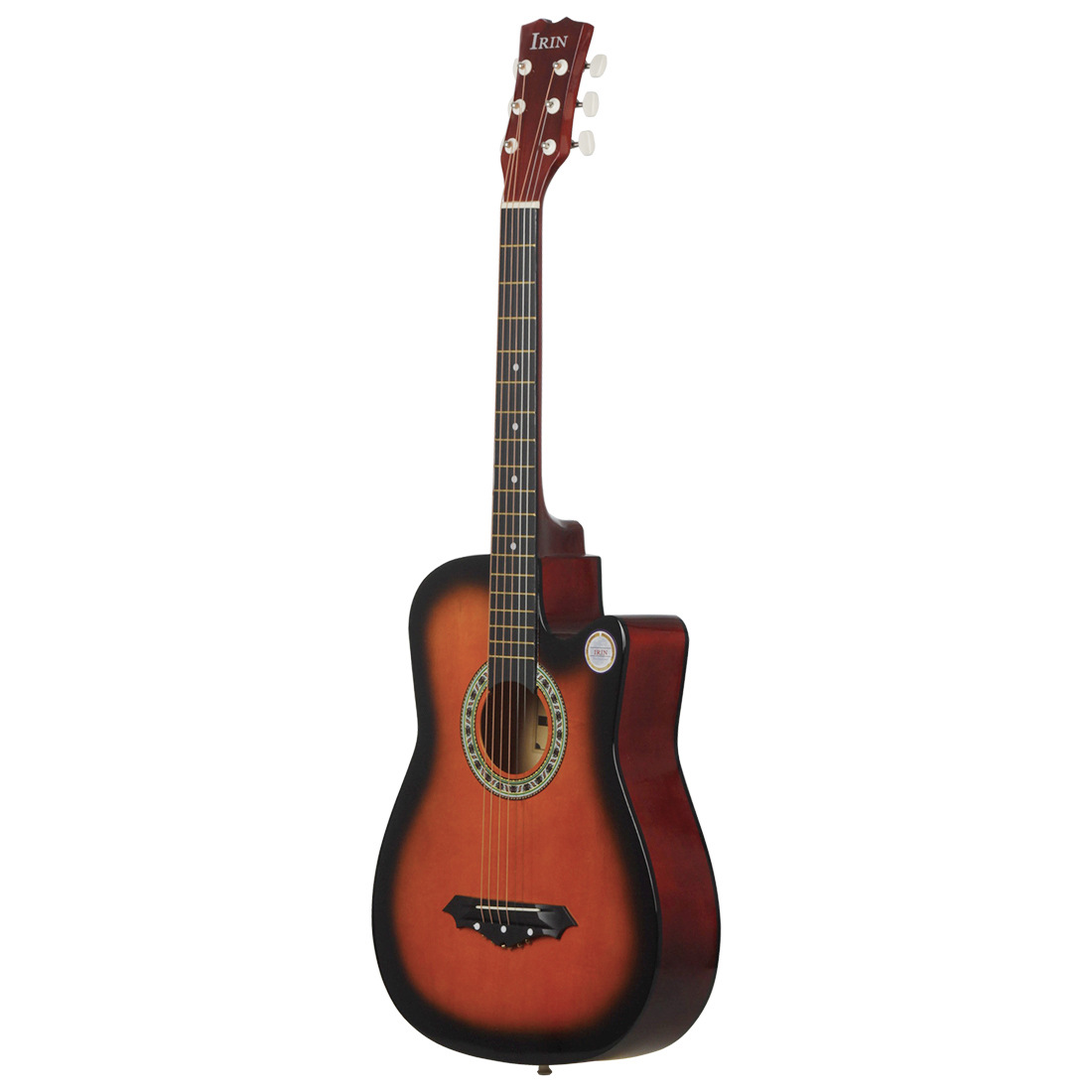 Irin 38-inch color acoustic guitar 38A, beginner's practice guitar, ten-color available instrument wholesale Specification image