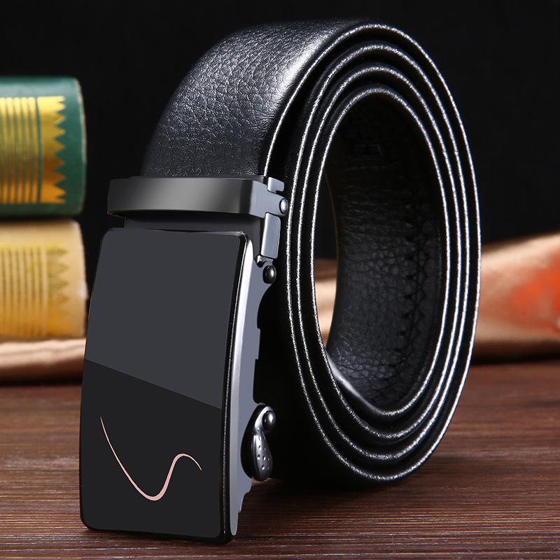 New acrylic automatic buckle belt for men's business belts, direct supply from the manufacturer for middle-aged and young people's clothing matching Application Scenario