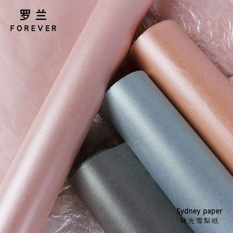 Roland pearlescent pear paper flowers lined with pleated paper bouquets, floral art, flower packaging materials, paper-wrapped flower paper, waterproof Application Scenario