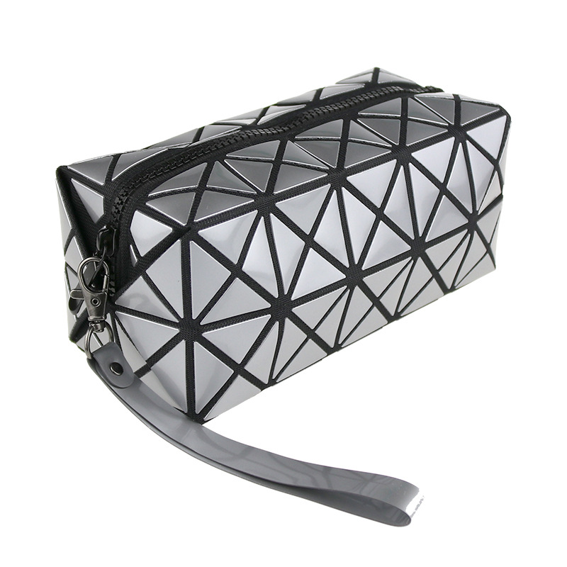 化妆包/格子化妆包/美妆包/枕头包/化妆包防水白底实物图