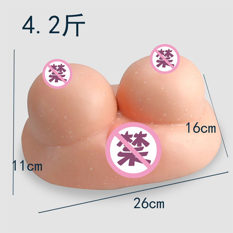 Fake breast room double point solid chest inverted vagina papaya male masturbator adult sex toys Specification drawing