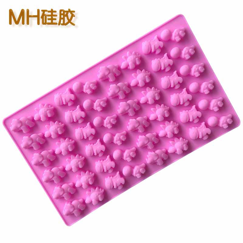 Minghao 48 Small Dinosaur Silicone Qiao Mold High Temperature Resistance Qq Sugar Mold Fire Paint Wax Vertical Mold details Picture