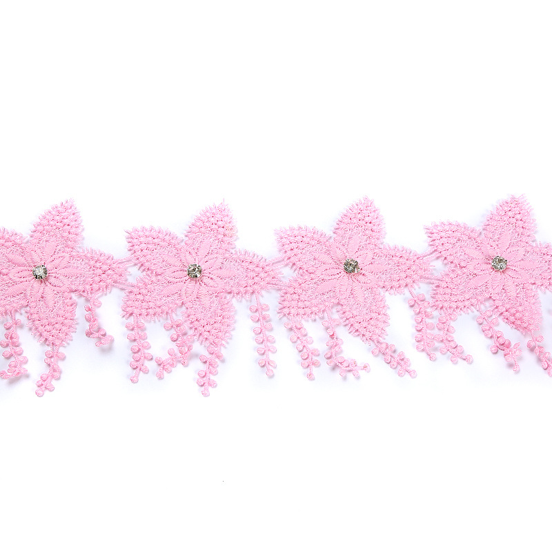 Factory wholesale of diamond water-soluble lace clothing, exquisite lace accessories and wedding lace accessories in stock Item Picture