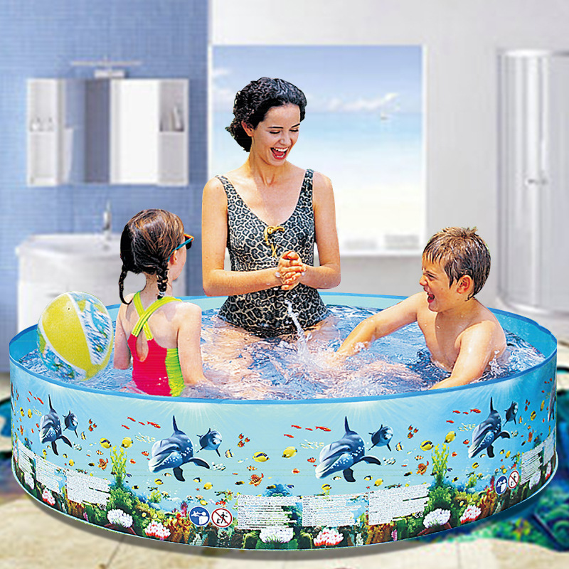Cross-border wholesale large outdoor non-inflatable swimming pool Family round pool children's home thickened baby pool details Picture