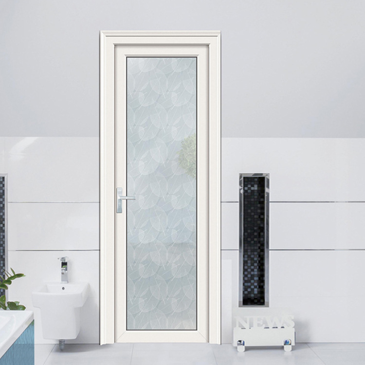 Aluminum alloy glass door, bathroom door, swing door, toilet door, extremely narrow, ultra-white long rainbow glass interior door, kitchen door Specification image