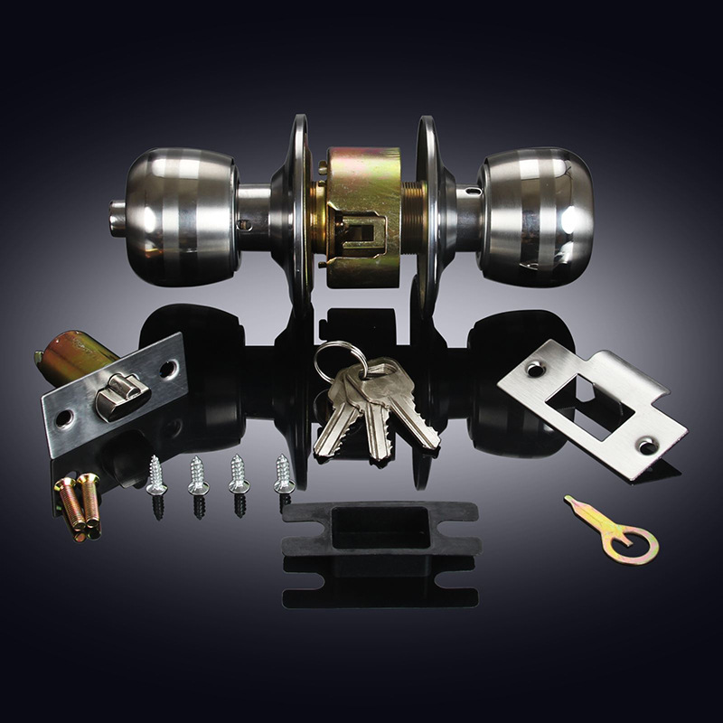 Spherical lock, spherical door lock, indoor bedroom door, ball lock, stainless steel universal wooden door lock, round lock core, bathroom lock Application Scenario
