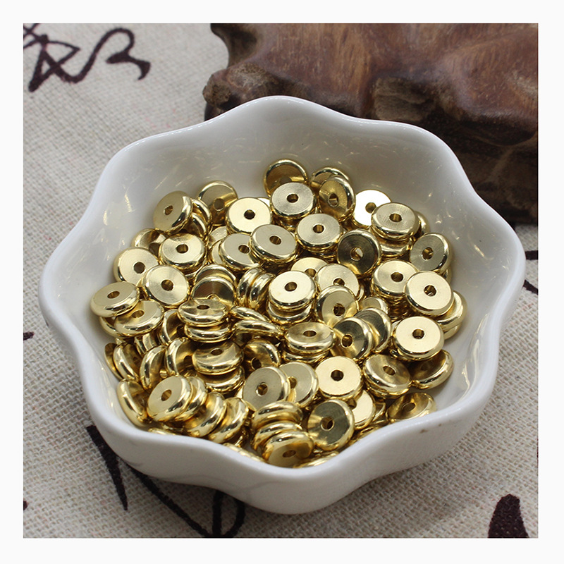 黄铜隔片4-12mm圆角隔珠纯铜垫片算珠串珠DIY饰品配件散珠图
