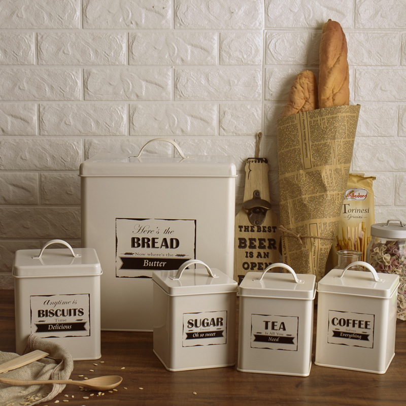 Kitchen Household Moisture-Proof Storage Boxes, Exquisite And Environmentally Friendly Galvanized Iron Tea And Coffee Storage Cans, Factory Wholesale Application Scenario