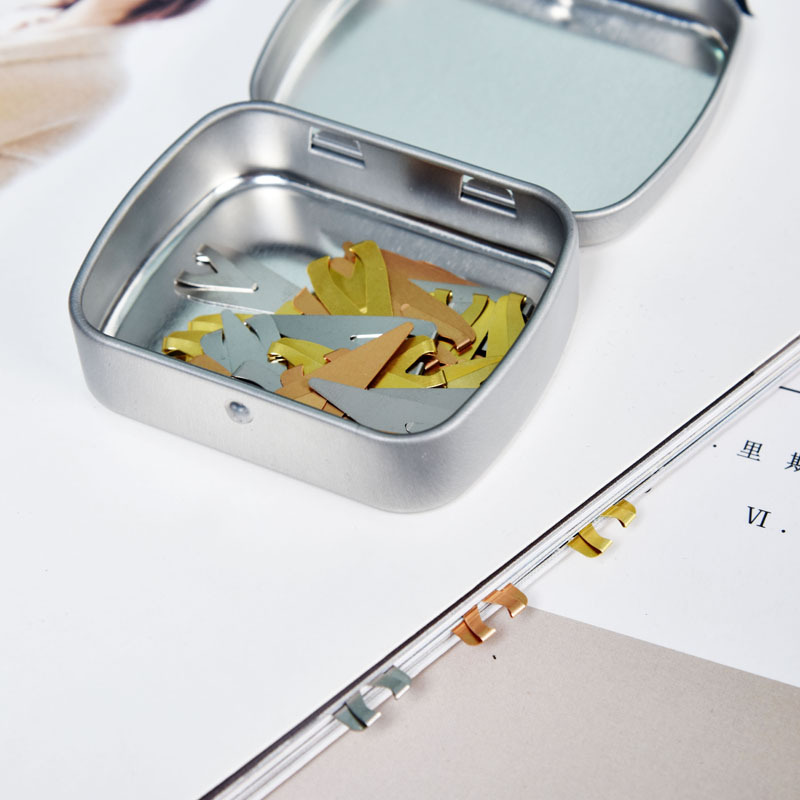 Creative bookmarks, retro hollowed-out stainless steel metal bookmarks, mini and cute teardrop pages, three-color stationery products details Picture