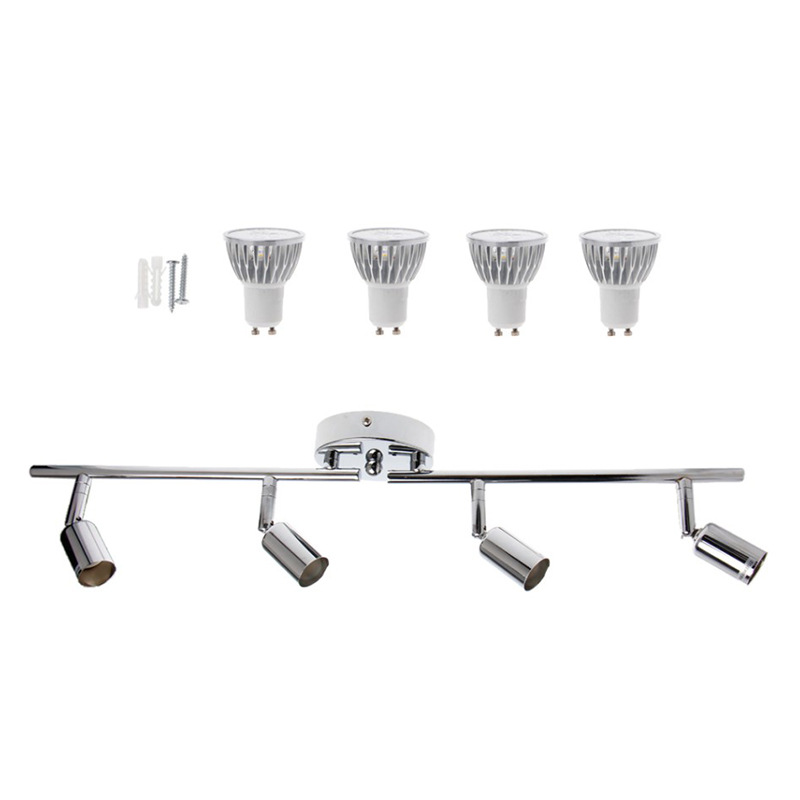 Cross-border 4 led spotlights with ceiling flower spotlights in exhibition hall with open background wall kitchen adjustable spotlights Specification drawing