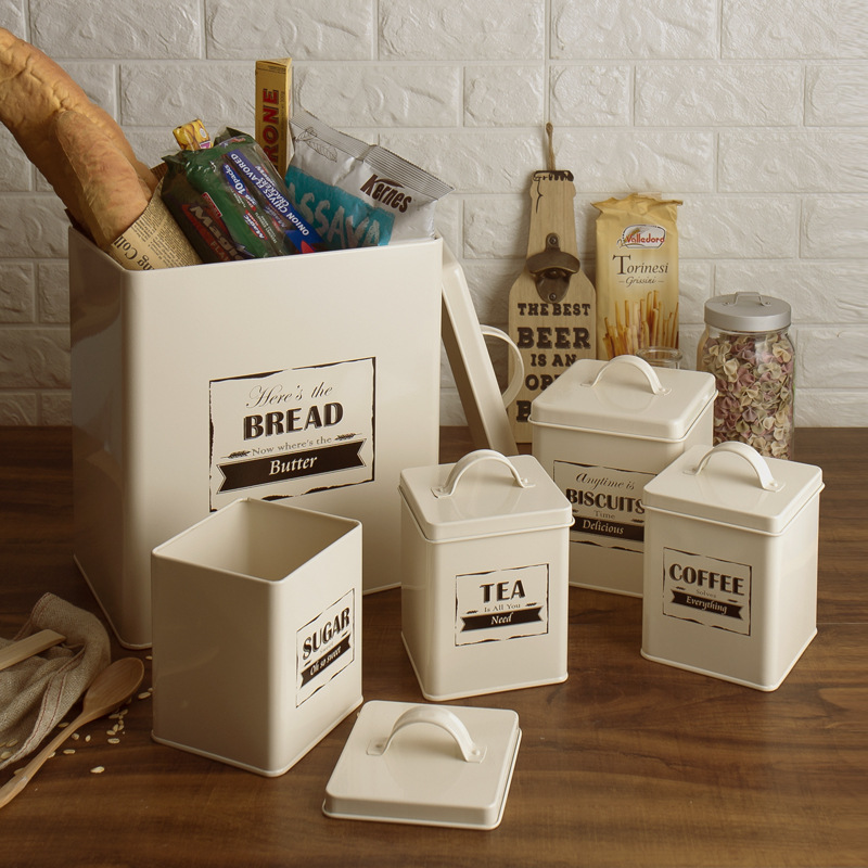 Kitchen Household Moisture-Proof Storage Boxes, Exquisite And Environmentally Friendly Galvanized Iron Tea And Coffee Storage Cans, Factory Wholesale Specification drawing