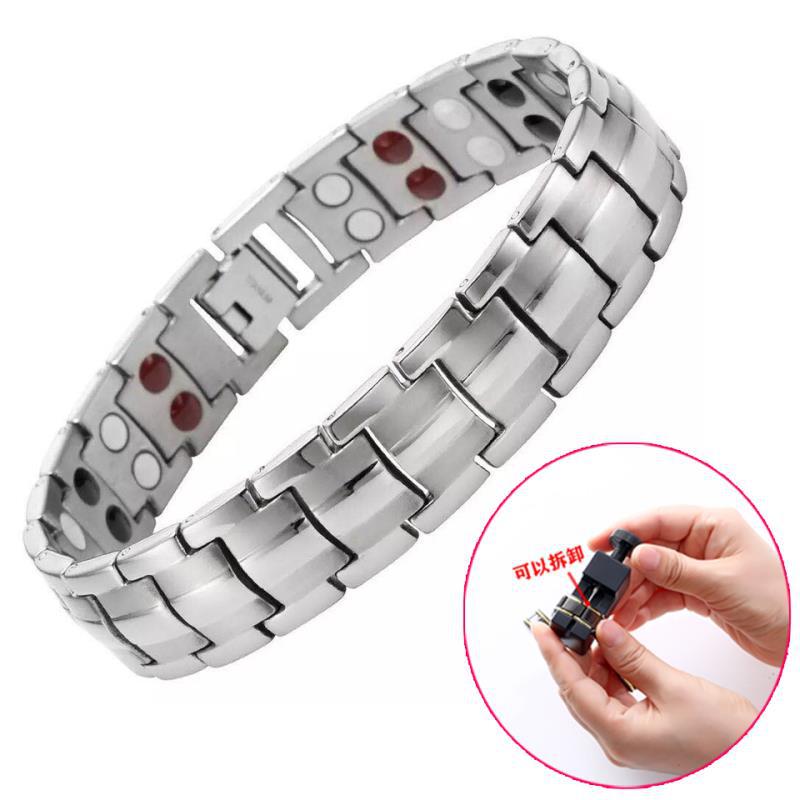 Yunjin Amazon's best-selling cross-border jewelry: detachable double-row magnetic men's bracelet, European and American couple's bracelet Item Picture