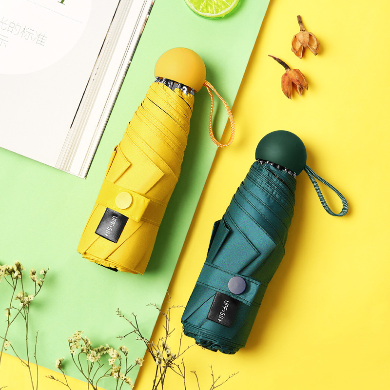 New 5-fold 8-bone ultra-light folding umbrella, sun protection umbrella, 8-bone aluminum alloy umbrella, printed advertising LOGO umbrella details Picture