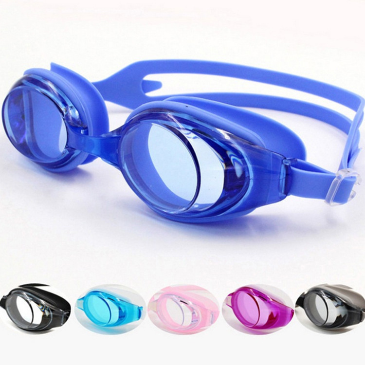 Wholesale adult myopia swimming goggles, waterproof, anti-fog, high-definition, flat silicone swimming goggles, professional equipment for men and women, swimming glasses
