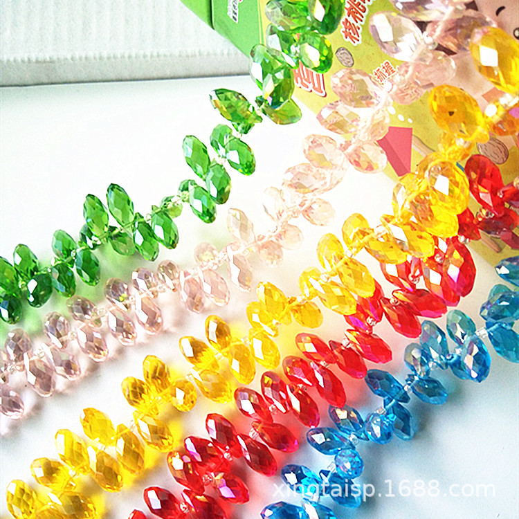 Diy Jewelry Accessories Crystal Glass Beads Horizontal Hole Water Drop 6*12Mm Electroplating Ab Color Clothing Accessories