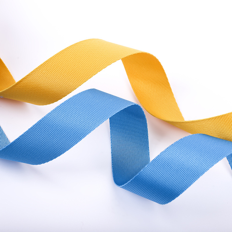 厂家批发彩色美国纹密纹安全带水杯箱包背带黑色人字纹仿尼龙织带