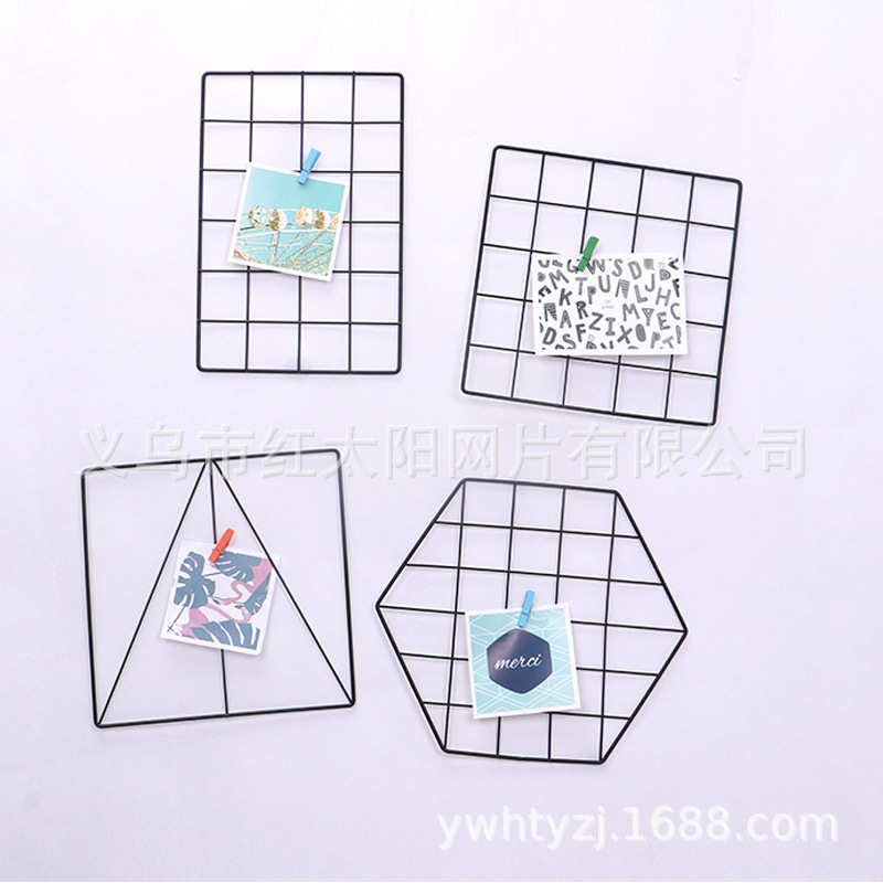 Factory direct sales, popular foreign trade clamps, photo grids, vacuum-formed tape, wooden clamps, postcard decoration small nets Item Picture
