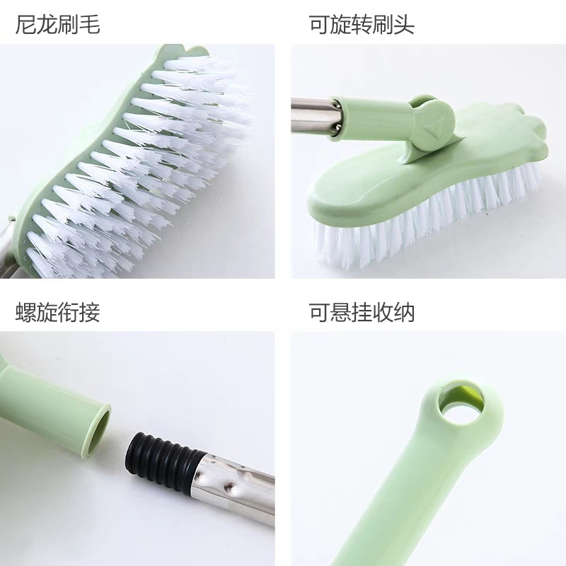 Stiff-Bristled Extension Rod Plastic Long-Handled Floor Brush Bathroom Cleaning Brush Tile Wall Cleaning Brush details Picture