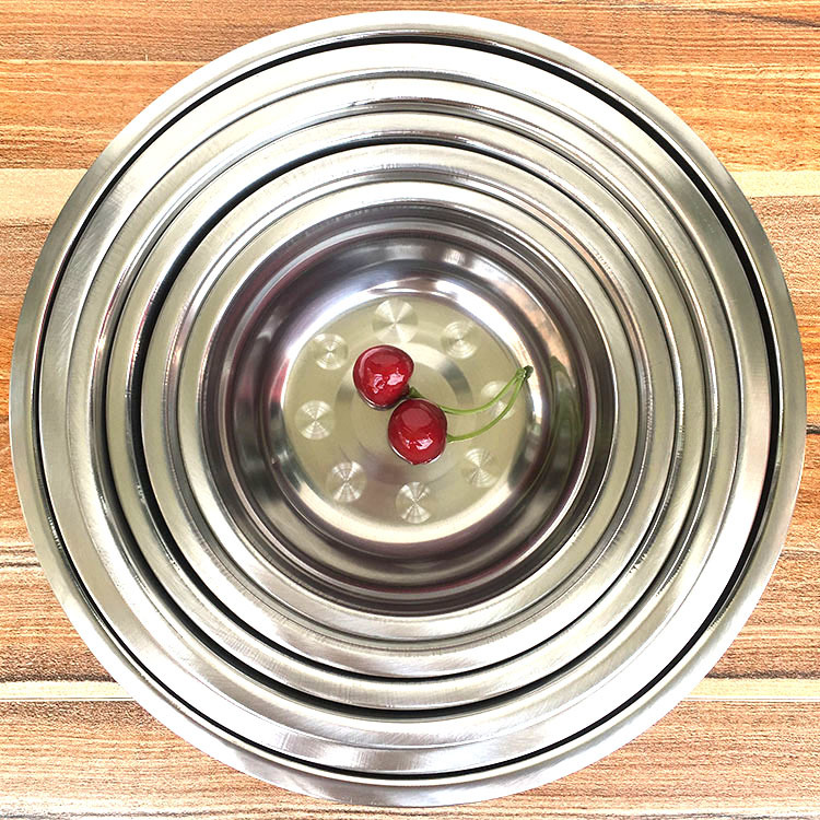 Stainless Steel Soup Basin Thickened Round Basin Hotel Canteen Home Soup Bowl Supermarket Promotion Two Yuan Shop Gift Logo Application Scenario
