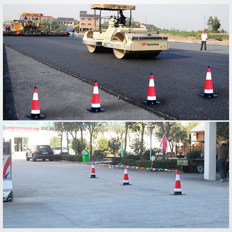 橡胶路锥圆锥反光锥路障道路警示锥形桶停车请勿泊车产品图
