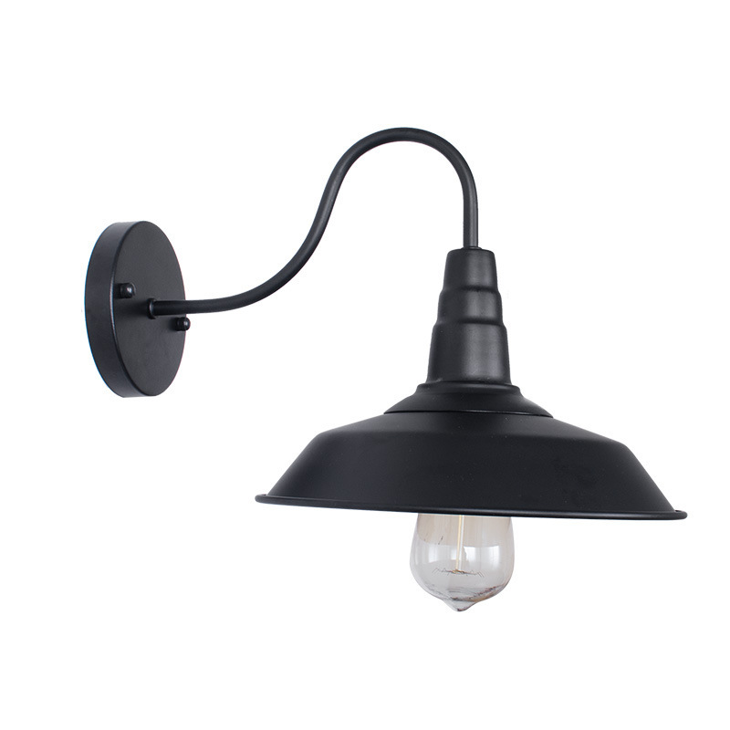 Loft Retro Industrial Wind Outdoor Wall Light American Simple Wrought Iron Wall Light Corridor Corridor Warehouse Balcony Restaurant Light Item Picture
