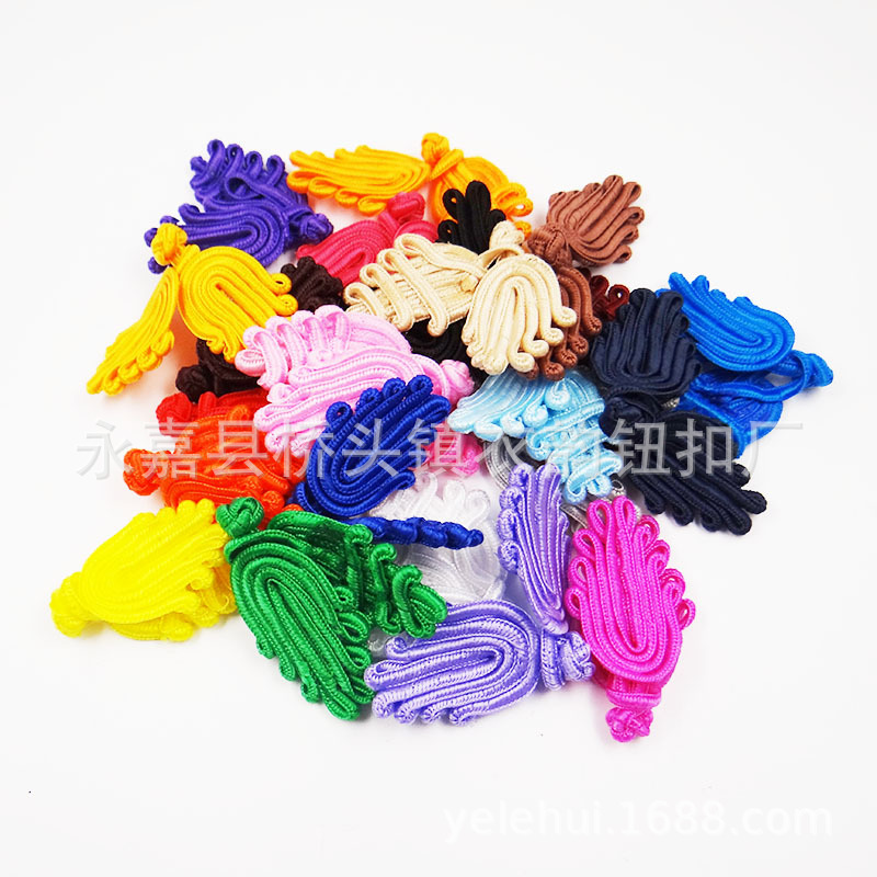 12CM palm cabbage plate, curtains, tables and chairs, wedding invitations, decorative buttons, ethnic retro performance costumes, cheongsam buttons, webbing Specification image