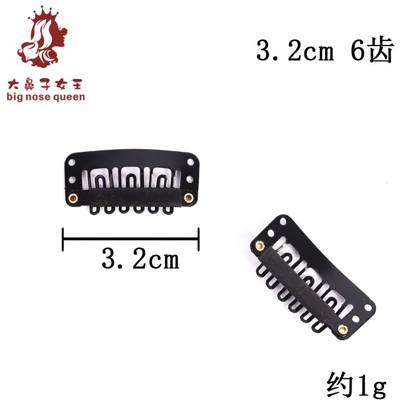 3.2cm six-toothed wig, hairpin, BB clip, metal baked paint DIY hair accessory, hairpin, beret clip details Picture