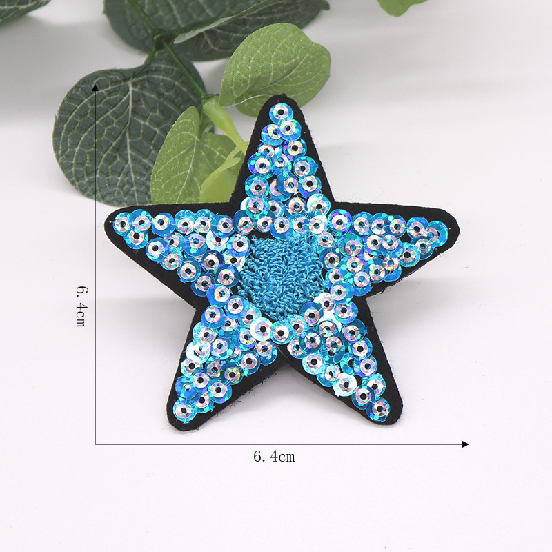 布贴/织标/贴布绣花/中国风刺绣金鱼贴花/辅料五角星细节图