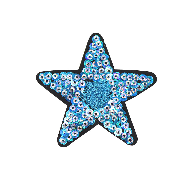 布贴/织标/贴布绣花/中国风刺绣金鱼贴花/辅料五角星白底实物图