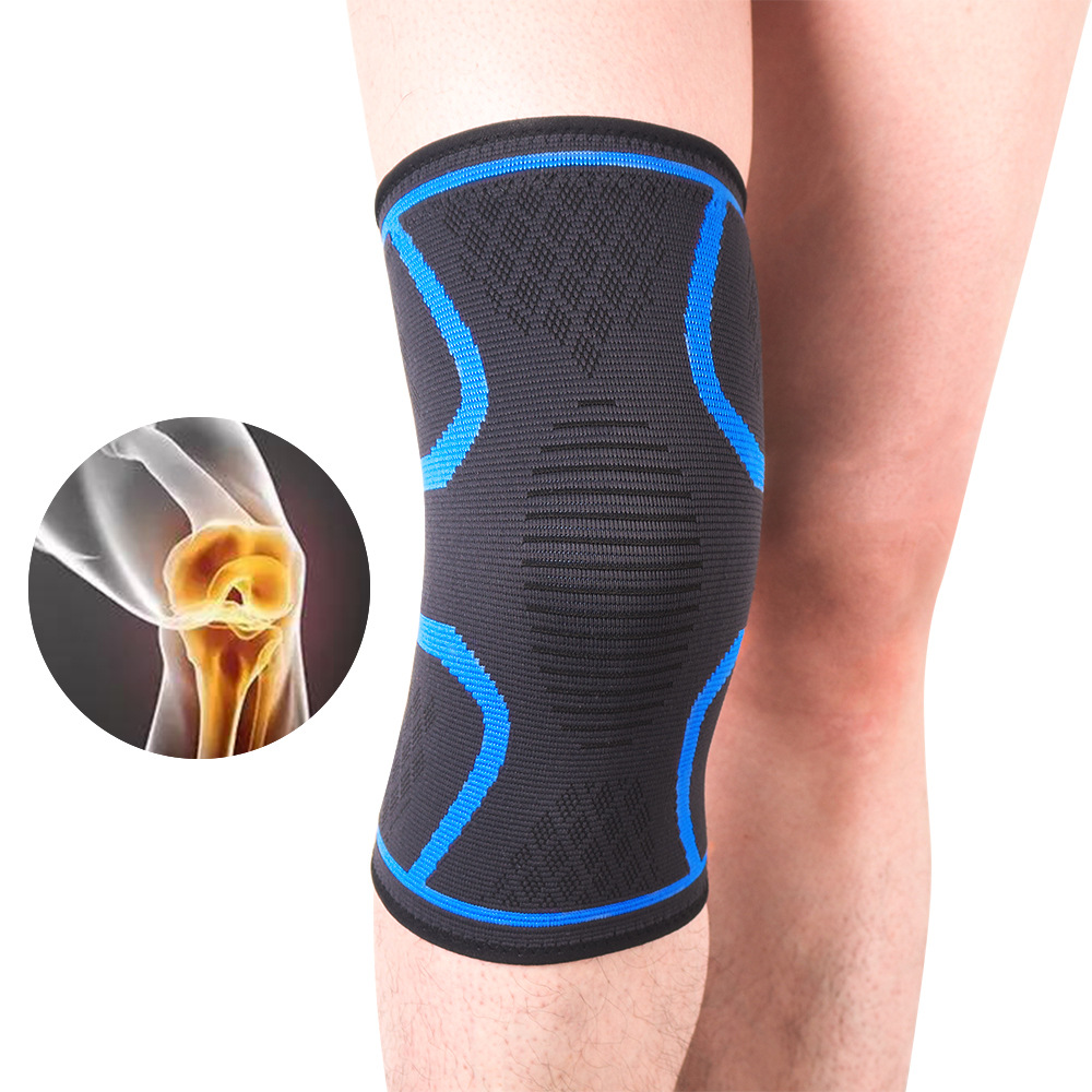 Knitted Nylon Sports Knee Pads For Men And Women Autumn And Winter Badminton Running Fitness Knee Pads Outdoor Mountain Climbing Warm Knee Pads Specification drawing