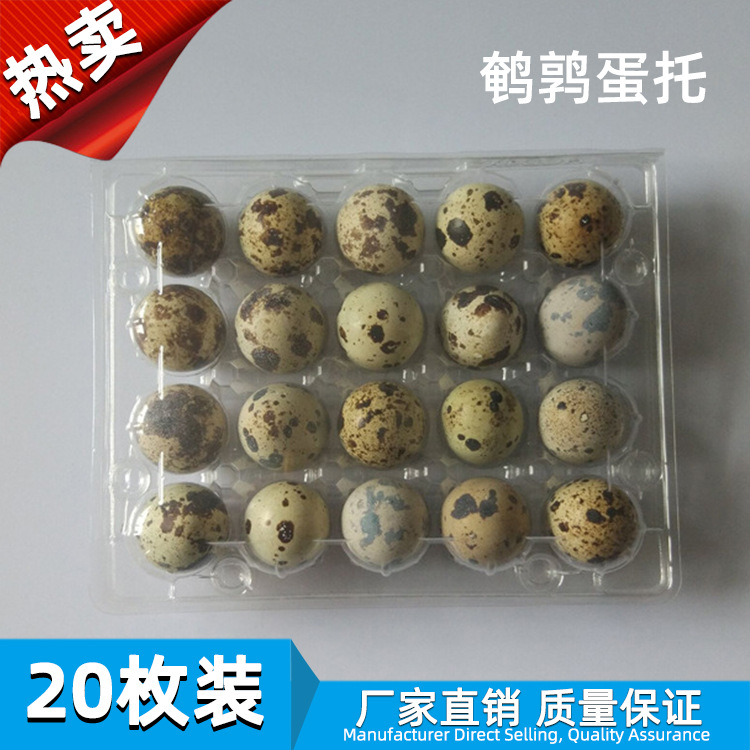 现货鹌鹑蛋包装盒20枚鹌鹑蛋礼盒 pvc包装现货 一次性鹌鹑蛋托