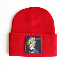 New anime cartoon character Dragon Pearl Vegeta knit hat Knit hat Hip hop ski jumper cold hat