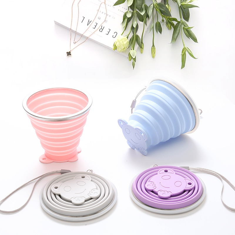 Silicone Folding Cup Silicone Folding Cup Multi-Functional Outdoor Portable Telescopic Cup Silicone Drinking Cup Specification drawing