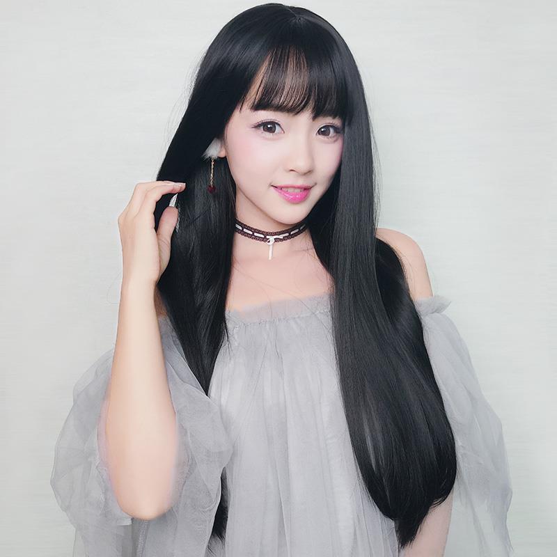 假发/柚子型马尾假发/胎毛十龙须发/眉目夹/漂染细节图