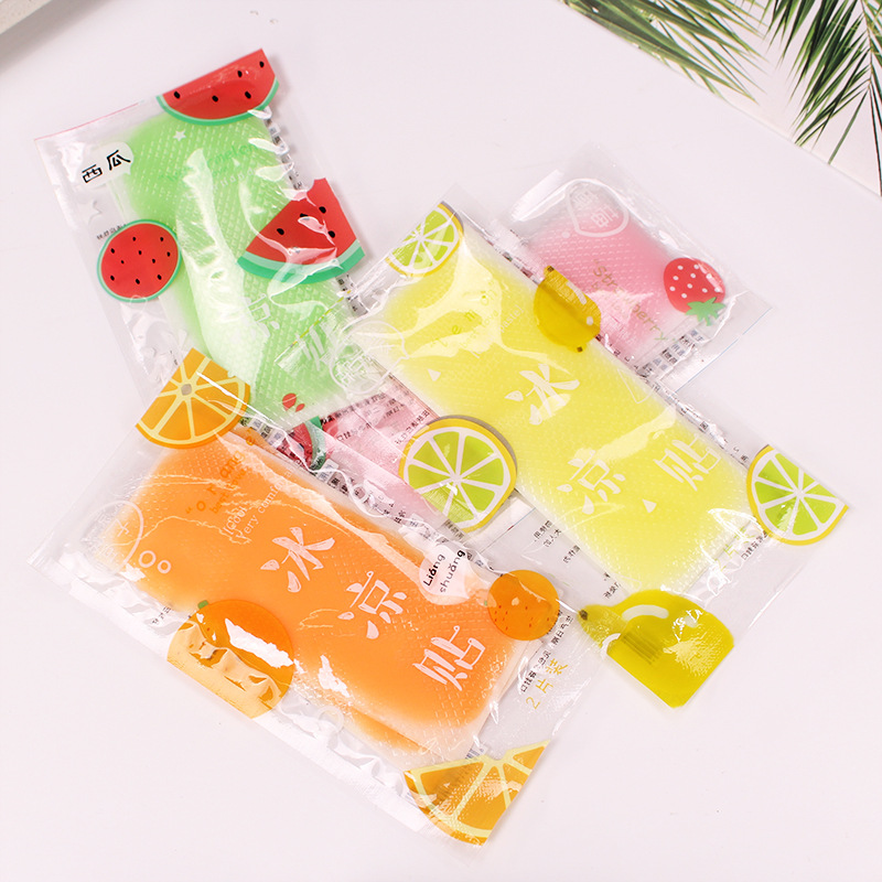 水果味冰凉贴 夏季学生军训防消暑降温冰贴卡通清凉贴消暑贴批发产品图