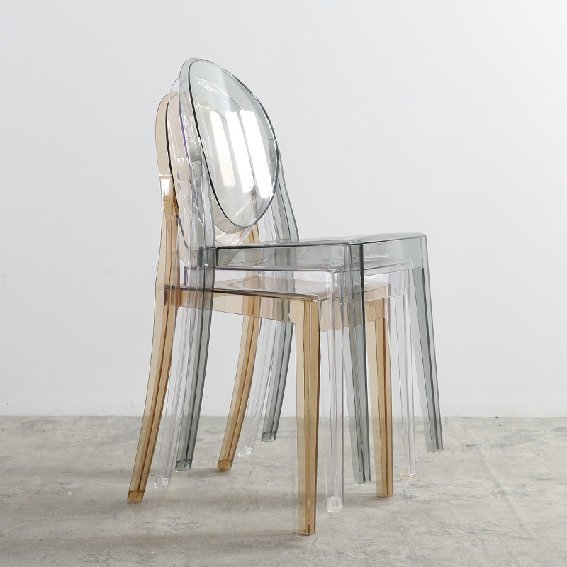北欧餐椅ins幽灵椅魔鬼网红家用塑料水晶凳子亚克力透明化妆椅子