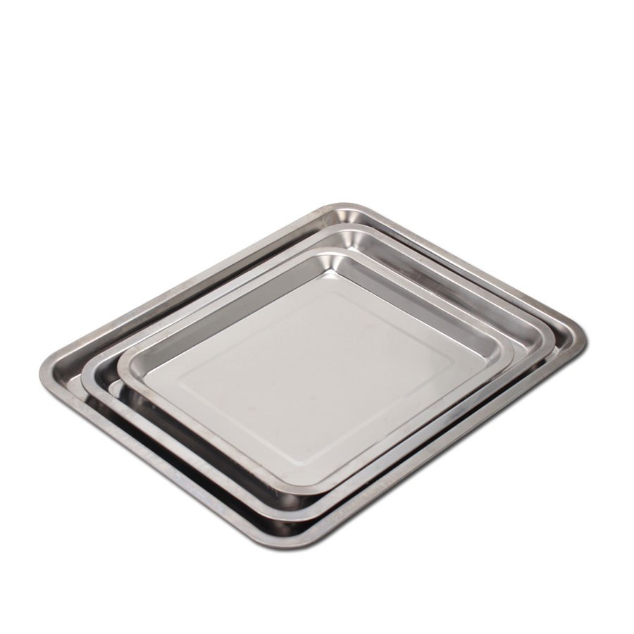 Wholesale Stainless Steel Square Plate 304 Stainless Steel Dinner Plate Rectangular Tray Barbecue Plate Stainless Steel Plate Dish Item Picture