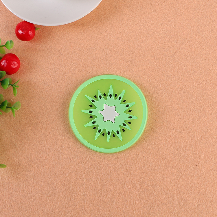 Spot Wholesale Cute Cartoon Jelly Fruit Heat Resistant Coasters Creative Non-Slip Thermal Insulation Mat Silicone Coasters Customized Application Scenario