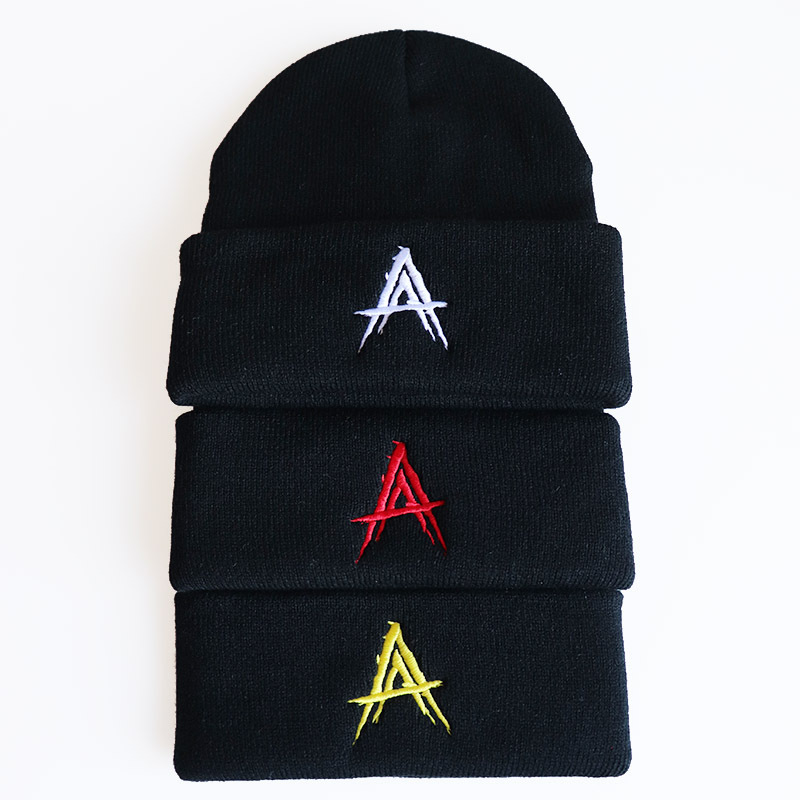 Trendy Anuel AA embroidered knit hat Real Hasta La Muerte Wool hat Hip Hop pullover hat