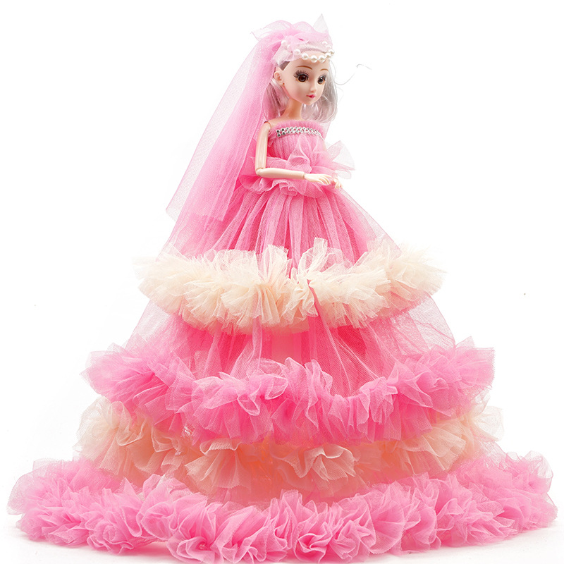 可爱萝莉予晗芭洋娃娃玩具婚纱裙公主3D真眼女孩玩具生日礼品