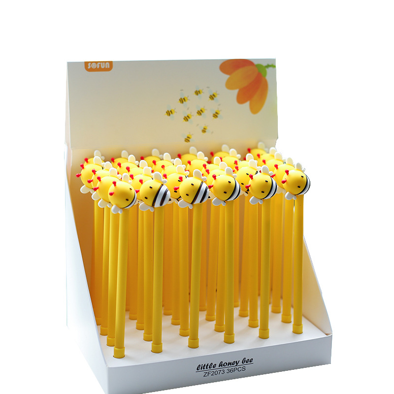 Factory direct sales of Zhongfan ZF2073 bee-shaped gel pen, creative and cute ballpoint pen, student stationery Item Picture