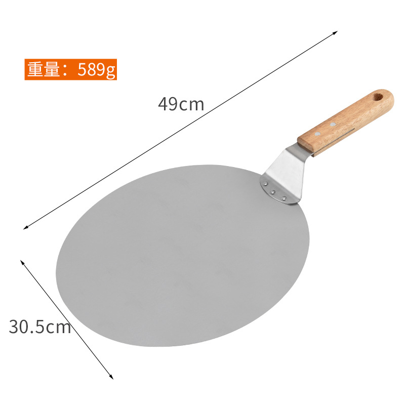 مجرفة دائرية كبيرة من فولاذي لا يصدأ مقاس 12 بوصة، مجرفة، مخبز كعكة كعكة Specification image