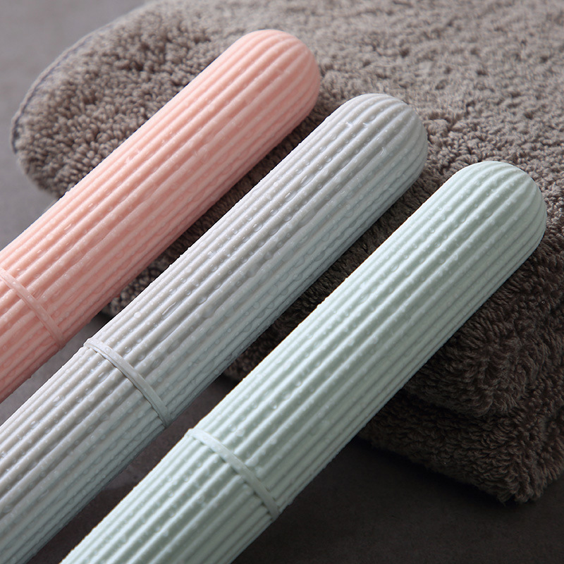Portable toothbrush case Toothbrush storage case Simple stripe travel toiletry toothbrush bucket A box for your toothbrush Application Scenario