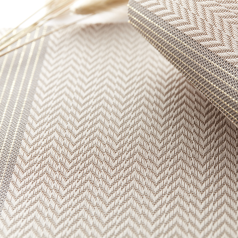 Nordic Insulated Placemat Pvc Waterproof And Oil-Proof Table Mat Hotel Restaurant Non-Slip Double Stripe Western Placemat Wholesale Specification drawing