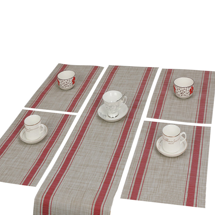 European minimalist style 30*225cm new striped table Flag Restaurant Hotel decoration heat insulation non-slip washable placemat Item Picture
