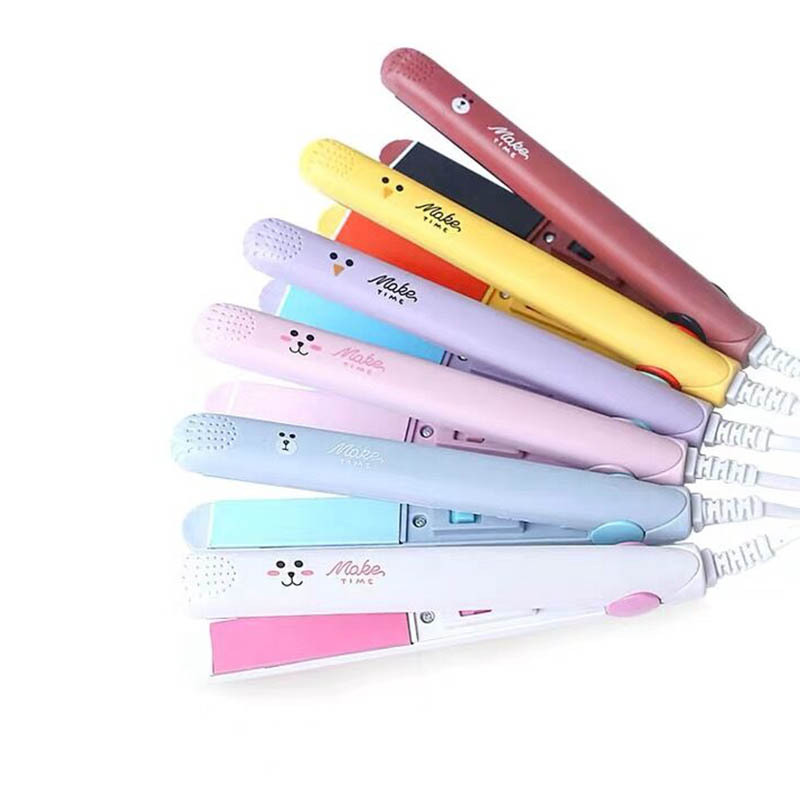 Curling Iron Straightener Students Mini Female Small Electric Splint Straight Curl Dual Purpose Bangs Straight Curling Iron Manufacturer Direct Sales Item Picture