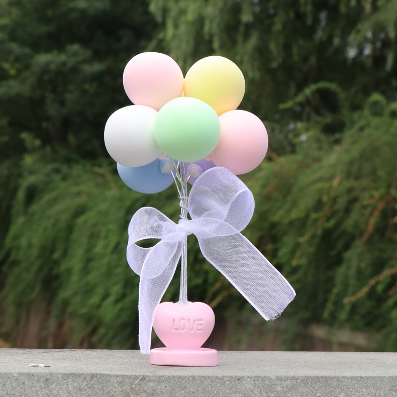 Wholesale of cute, creative and personalized macaron-colored car decorations for car ornaments, love declaration balloons, and car interiors