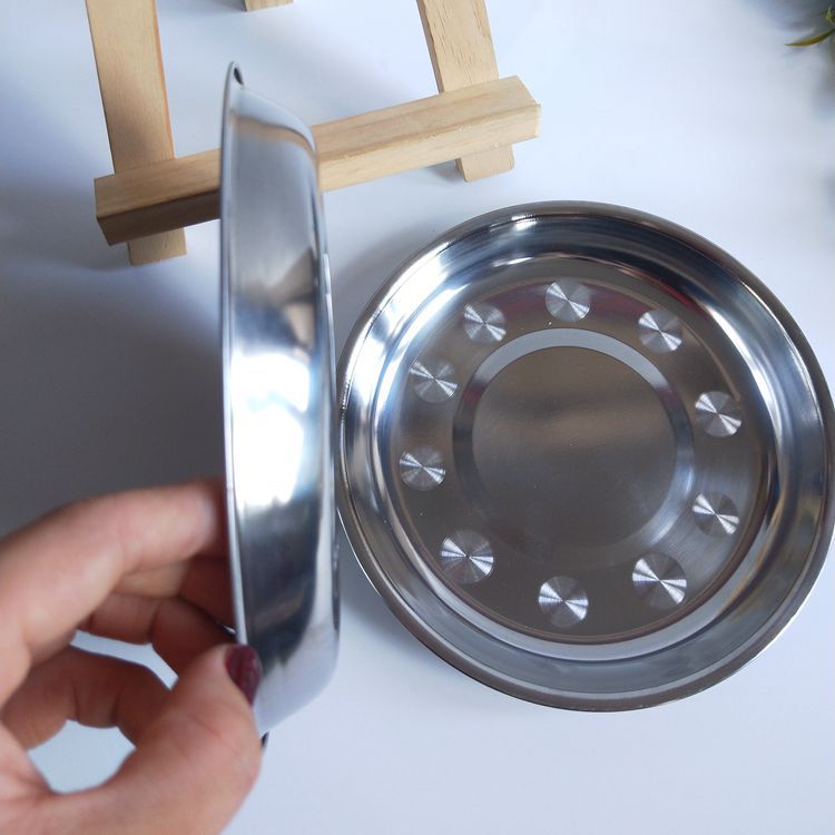 密胺餐具/盘子/马卡龙塑料碟/不锈钢方盒/一次塑料盘白底实物图